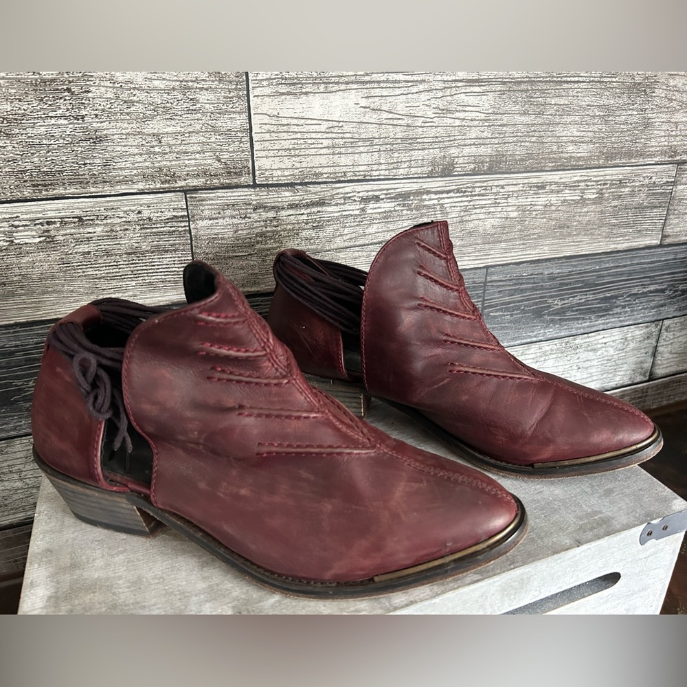 FREE PEOPLE Southern Cross Leather Ankle Booties